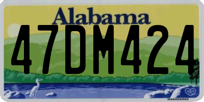 AL license plate 47DM424