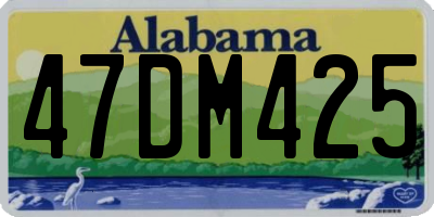AL license plate 47DM425