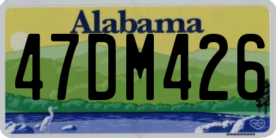 AL license plate 47DM426
