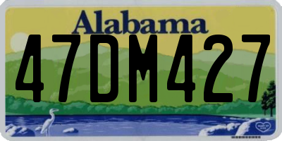 AL license plate 47DM427