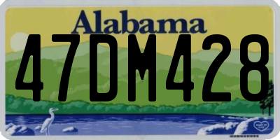 AL license plate 47DM428