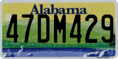 AL license plate 47DM429