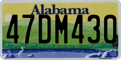 AL license plate 47DM430