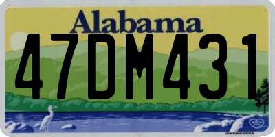 AL license plate 47DM431