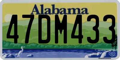 AL license plate 47DM433