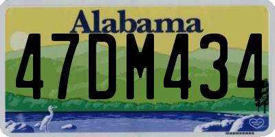 AL license plate 47DM434