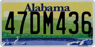 AL license plate 47DM436