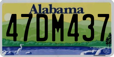 AL license plate 47DM437