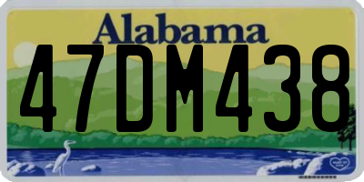 AL license plate 47DM438