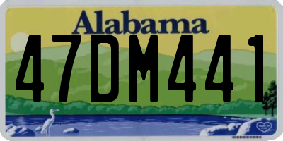AL license plate 47DM441