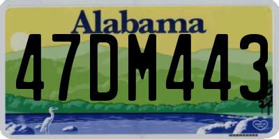 AL license plate 47DM443