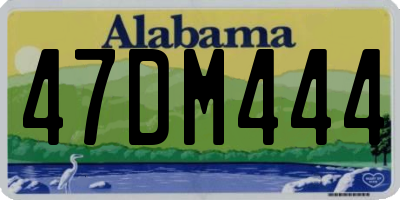 AL license plate 47DM444