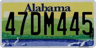 AL license plate 47DM445