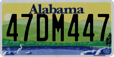 AL license plate 47DM447
