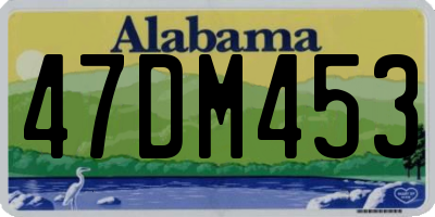 AL license plate 47DM453