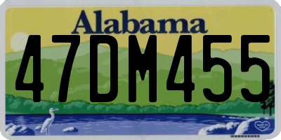 AL license plate 47DM455