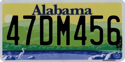 AL license plate 47DM456
