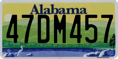AL license plate 47DM457