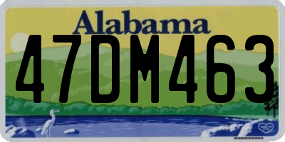 AL license plate 47DM463