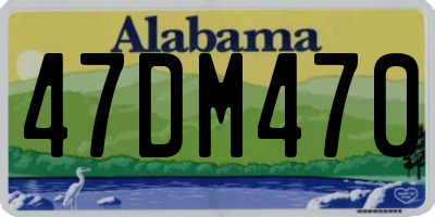 AL license plate 47DM470
