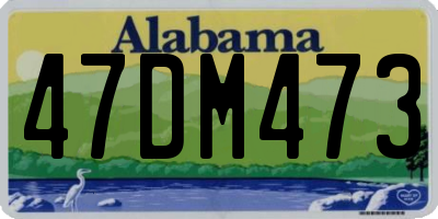 AL license plate 47DM473