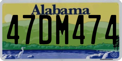 AL license plate 47DM474
