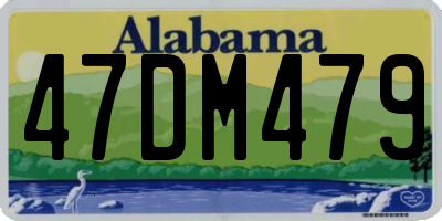 AL license plate 47DM479