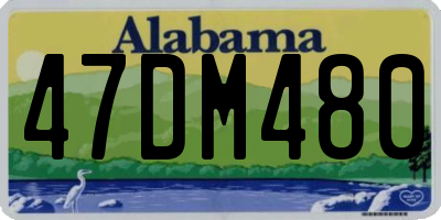 AL license plate 47DM480