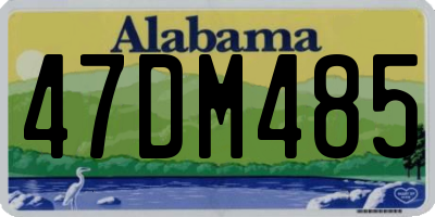 AL license plate 47DM485