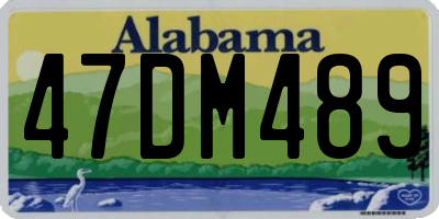 AL license plate 47DM489