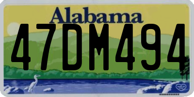 AL license plate 47DM494