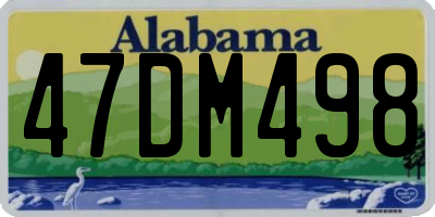 AL license plate 47DM498
