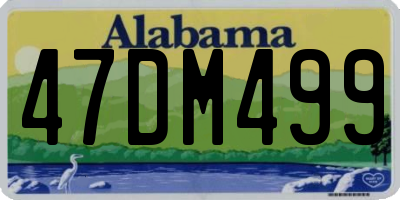 AL license plate 47DM499