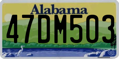 AL license plate 47DM503