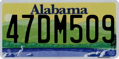 AL license plate 47DM509