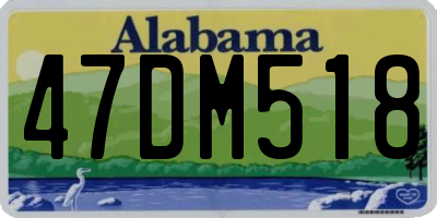 AL license plate 47DM518