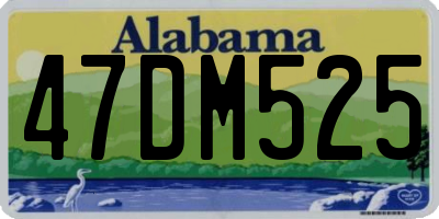 AL license plate 47DM525