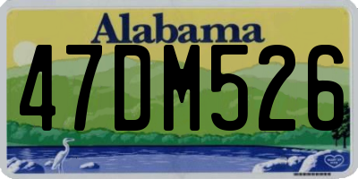 AL license plate 47DM526