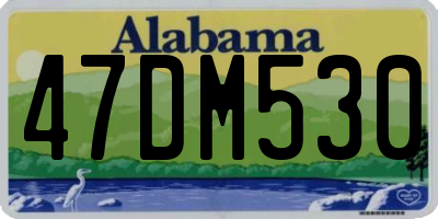 AL license plate 47DM530