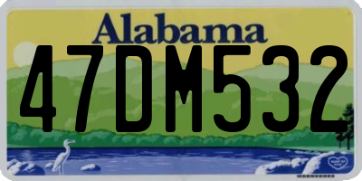 AL license plate 47DM532