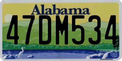 AL license plate 47DM534