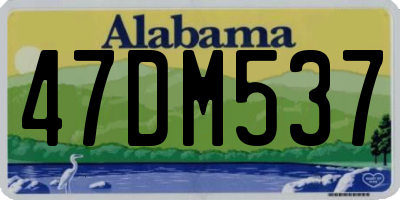 AL license plate 47DM537