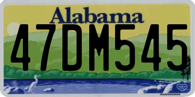 AL license plate 47DM545
