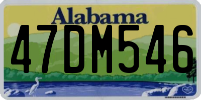 AL license plate 47DM546