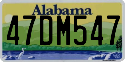 AL license plate 47DM547