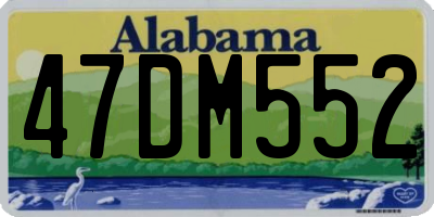 AL license plate 47DM552