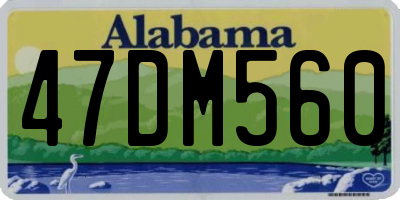 AL license plate 47DM560