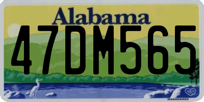 AL license plate 47DM565