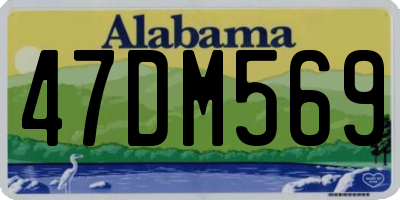 AL license plate 47DM569