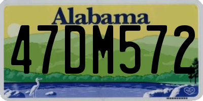 AL license plate 47DM572